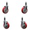 Service Caster 5'' Red Poly Wheel Swivel 1'' Expanding Stem Caster Set 2 Brakes, 4PK SCC-EX20S514-PPUB-RED-2-TLB-2-1 - alternate 1